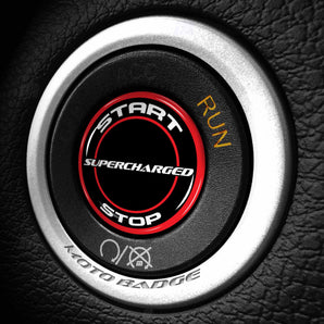 Supercharged - Fits Dodge Challenger & Charger - Start Button Cover for Hellcat, Redeye, Demon & More