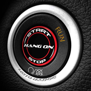 HANG ON - Fits Dodge Challenger & Charger - Start Button Cover for Hellcat, SXT, Scat Pack, Redeye, Demon & More