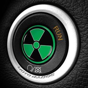 Radioactive - Fits Dodge Challenger & Charger - Start Button Cover for Hellcat, SXT, Scat Pack, Redeye, Demon & More