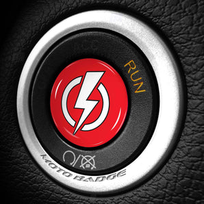 Lightning HIGH VOLTAGE - Fits Dodge Challenger & Charger - Start Button Cover for Hellcat, SXT, Scat Pack, Redeye, Demon & More