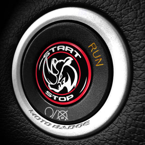RHINO - Fits Dodge Challenger & Charger - Start Button Cover for Hellcat, SXT, Scat Pack, Redeye, Demon & More - Rhinoceros