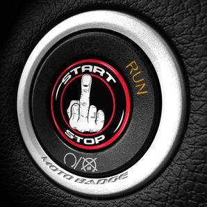 Middle Finger - Fits Dodge Challenger & Charger - Start Button Cover for Hellcat, SXT, Scat Pack, Redeye, Demon & More