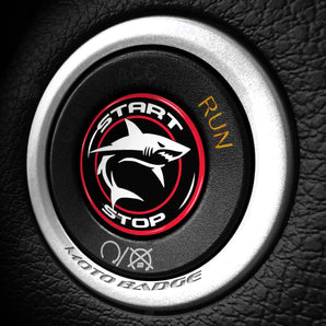 Shark - Fits Dodge Challenger & Charger - Start Button Cover for Hellcat, SXT, Scat Pack, Redeye, Demon & More