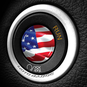 USA American Flag - Fits Dodge Challenger & Charger - Start Button Cover for Hellcat, SXT, Scat Pack, Redeye, Demon & More