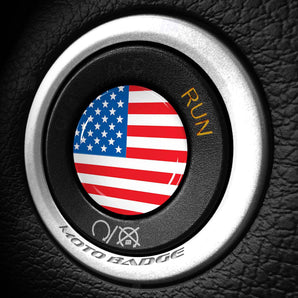 American Flag USA - Fits Dodge Challenger & Charger - Start Button Cover for Hellcat SXT Demon Redeye Scat Pack