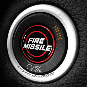 Fire Missile - Fits Dodge Challenger & Charger - Start Button Cover for Hellcat SXT Demon Redeye Scat Pack