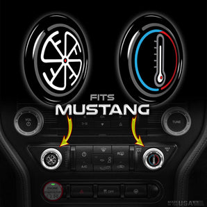 Mustang Climate Control Knob Covers s550 Ford Heater and AC Knobs
