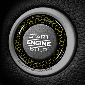 Ignition Trim Ring fits SRT / Dodge Viper - Yellow Honeycomb Start Button Trim