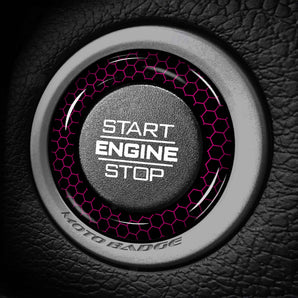 Ignition Trim Ring - Fits Dodge Journey Pink Honeycomb Start Button Trim