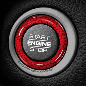 Ignition Trim Ring fits SRT / Dodge Viper - Honeycomb Start Button Trim Red