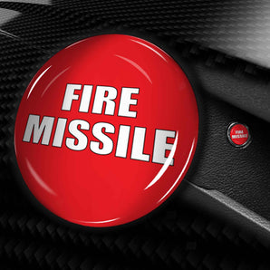 FIRE MISSILE Fuel Door Button Cover - Fits Dodge Charger Gas Cap Door Release Push Button Cover