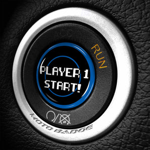 Player One START - Chrysler 300 Start Button Overlay - 8 Bit Gamer Style - fits 300c 300s 200 & More