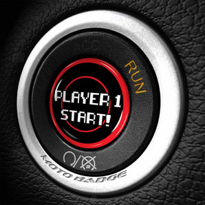 Player One START - Dodge DART Start Button Overlay - 8 Bit Gamer Style
