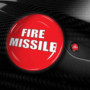 FIRE MISSILE Fuel Door Button Cover - fits Chrysler Pacifica & Voyager Gas Cap Door Release Push Button Cover