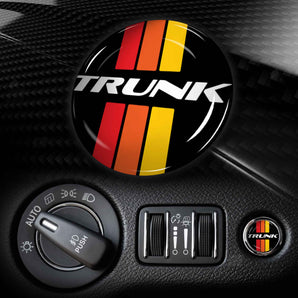 Retro Stripes Trunk Button Cover - Fits Dodge Charger & Challenger Trunk Release Push Button