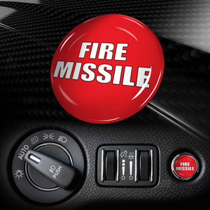 FIRE MISSILE Trunk Button - Fits Dodge Charger & Challenger Trunk Release Push Button Cover