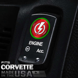 Start Button Cover Fits Corvette C6 Z06 ZR1 Cabrio Chevrolet Vette Push Switch 2005-2013