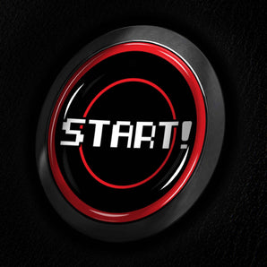 START! - fits Ford Fusion Focus Taurus  Fiesta ST RS & More - 8bit Gamer Retro Style Start Button Cover