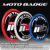 Push Button Ignition Starter Overlay - Fits Dodge Challenger, Charger, Jeep Ram, Hellcat, Scat Pack, Cummins R/T SRT, Durango PLAYER 1 START - Moto Badge