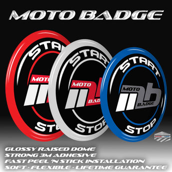GAP TIME Push Start Button Ignition Overlay - Fits Dodge Challenger, Charger, Jeep, Ram, Hellcat, Scat Pack, SRT Starter 500 - Moto Badge