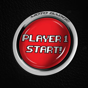 Player 1 START - Alfa Romeo Start Button Overlay - fits 2017-2024 Giulia, Stelvio, Quadrifoglio, Ti, Tonale - 8 Bit Gamer Style