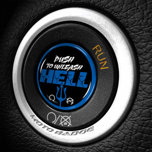 Unleash HELL - Pacifica & Voyager Minivan Start Button Cover - fits Chrysler Van Push to Start Ignition Switch