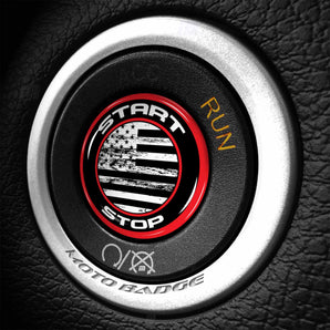 US Flag - Pacifica & Voyager Minivan Start Button Cover - fits Chrysler Van Push to Start Ignition Switch