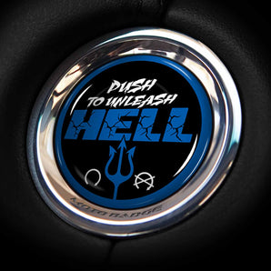 Push to Unleash HELL - Corvette C8 Start Button Cover Overlay - Fits 2020-2024 Stingray, E-Ray, ZR1, Z06