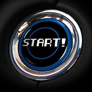 START! Corvette C8 Push Start Button Overlay - Fits 2020-2024 Stingray, E-Ray, ZR1, Z06 - 8 Bit Gamer Style