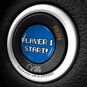Player 1 START - Dodge Durango Start Button Overlay - 8 Bit Gamer Style (2014-2024)
