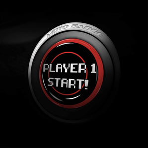 Player One START - Dodge Challenger (2008-2014) Start Button Overlay - 8 Bit Gamer Style SXT SRT R/T