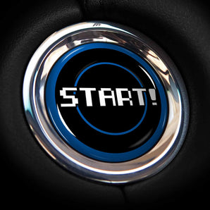 START! FIAT 124 Spider Push Start Button Overlay - 8 Bit Gamer Cover for Classica, Lusso, Urbana, Abarth