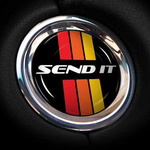 SEND IT Retro FIAT 124 Spider Start Button Overlay Cover for Classica, Lusso, Urbana, Abarth