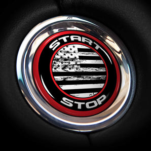 US Flag - FIAT 124 Spider Start Button Cover for Classica, Lusso, Urbana, Abarth