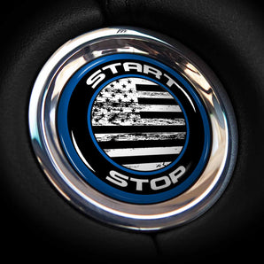 US Flag - FIAT 124 Spider Start Button Cover for Classica, Lusso, Urbana, Abarth