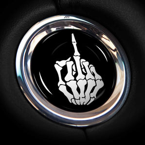 Middle Finger - FIAT 124 Spider Skeleton Start Button Cover for Classica, Lusso, Urbana, Abarth