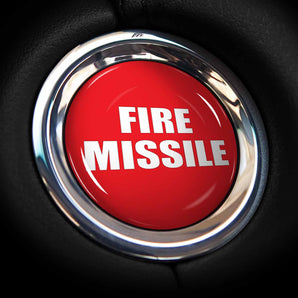 FIRE MISSILE - FIAT 124 Spider Red Start Button Cover for Classica, Lusso, Urbana, Abarth