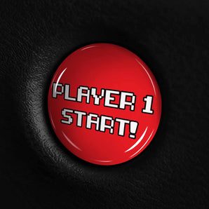 Player 1 START - Kia K5 Start Button Overlay 2021-2024 K5 Optima - 8 Bit Gamer Style