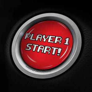 Player 1 START - Kia Telluride Start Button Overlay - 8 Bit Gamer Style