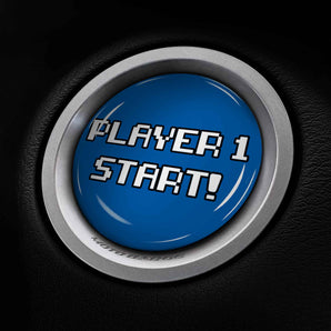 Player 1 START - Kia Telluride Start Button Overlay - 8 Bit Gamer Style