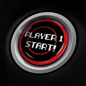 Player One START - Kia Telluride Start Button Overlay - 8 Bit Gamer Style