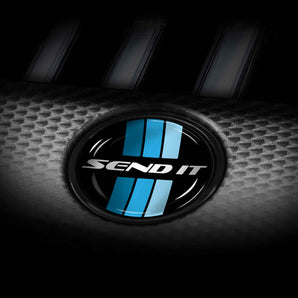 SEND-IT - Fits Mach-E Mustang EV - Retro Stripes Start Button Ignition Cover