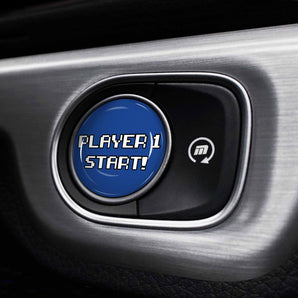Player 1 START - Mercedes Start Button Overlay - 8 Bit Gamer Style - Fits 2019-2024 G Class W167, W464, W463, G63, GLE, GLS and More