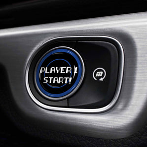 Player One START - Mercedes Start Button Overlay - 8 Bit Gamer Style - Fits 2019-2024 G Class W167, W464, W463, G63, GLE, GLS and More