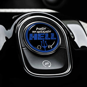 Unleash HELL - Mercedes-Benz Start Button Cover Overlay for GLA, GLC, GLB, CLA, A35 Sprinter Van & More