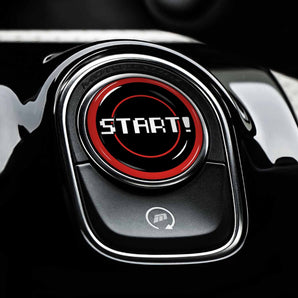 START! Mercedes-Benz Push Start Button Overlay - 8 Bit Gamer Style - Fits GLA, GLC, GLB, CLA, A35 Sprinter Van & More