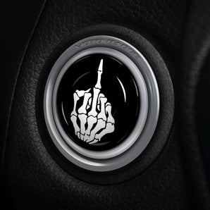 Middle Finger - Mercedes Skeleton Start Button Cover - Fits 17-23 GLC, CLS, S Class, C, E and More
