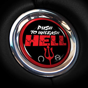 Unleash HELL - Mitsubishi Outlander Start Button Cover Overlay Fits SEL, PHEV, Launch Edition, Sport & More