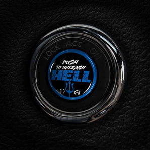 Unleash HELL - Nissan Start Button Cover Overlay for Altima, 370Z, Maxima, Murano, Armada & more
