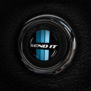 SEND IT Retro Nissan Start Button Overlay Cover for Altima, 370Z, Maxima, Murano, Armada & more